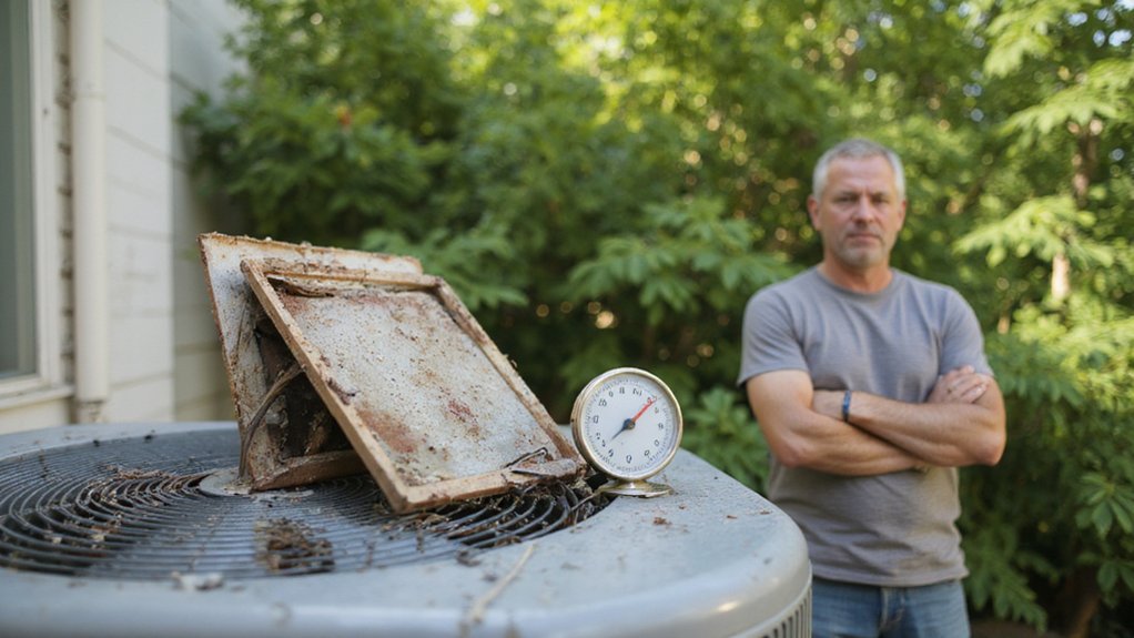 Air conditioner unit running but blowing warm air due to common issues