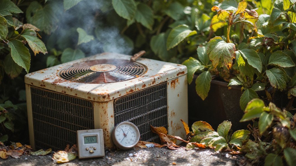 professional-hvac-repair-home-system HVAC technician repairing a residential HVAC system
