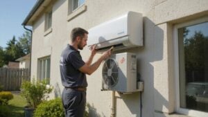 Residential AC installation service for a home