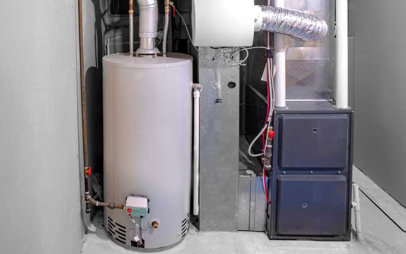 Residential furnace and water heater installed by ASC